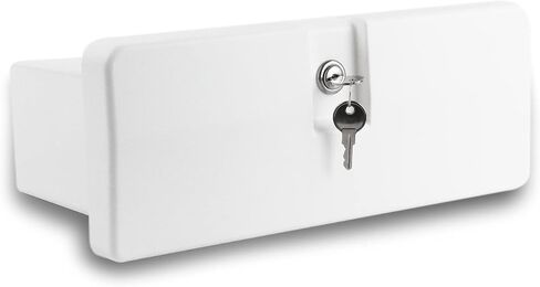 Five Oceans Boat Glove Box with Drink Cup Holders, Lockable with 2 Keys, High-Impact and UV-Resistant White ABS Palstic - FO3105 in Saudi Arabia