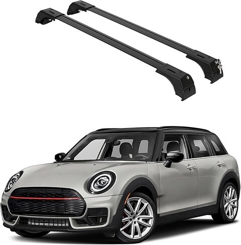 Erkul Roof Rack Cross Bars for Mini Cooper Clubman F54 2016-2024 | مكافحة القفل من الألومنيوم من أجل السطح ، حاملة الشحن ، الأمتعة ، قوارب الكاياك ، الزورق ، الدراجة | أسود in Kuwait