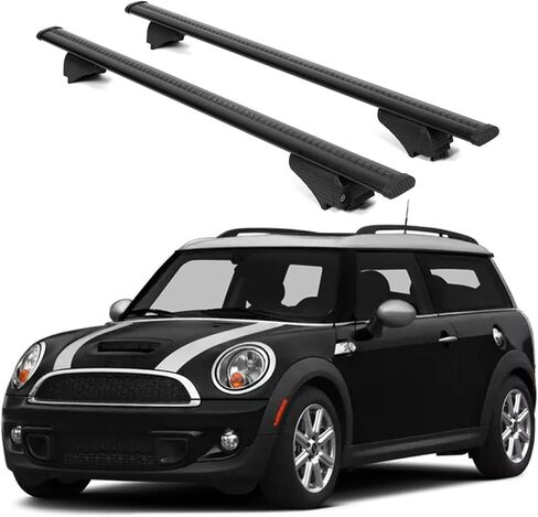 Erkul Roof Rack Cross Bars for Mini Cooper Clubman F54 2016-2024 | مكافحة القفل من الألومنيوم من أجل السطح ، حاملة الشحن ، الأمتعة ، قوارب الكاياك ، الزورق ، الدراجة | أسود in Kuwait