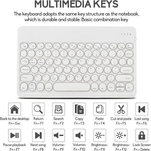 2 Pack Bluetooth Keyboard and Mouse Combo for iPad - Rechargeable Wireless Keyboard & Mouse Compatible with iPad 9th/8th Gen, iPad Pro/Air/Mini, iPhone14/13/12 Pro, Round Keys Green Hill in Saudi Arabia