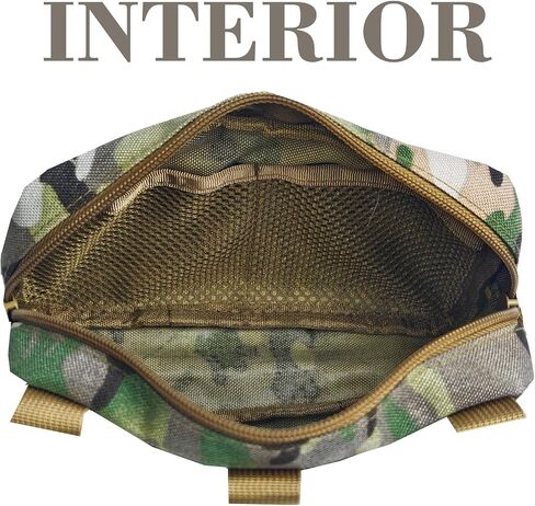 حقيبة مسؤول Molle التكتيكية مع سلاسل مفتاحين و US Flag Patch - حقيبة معدنية للليزر EDC للبقاء في الهواء الطلق ، والبقاء على قيد الحياة ، وحمل يوميًا in Kuwait