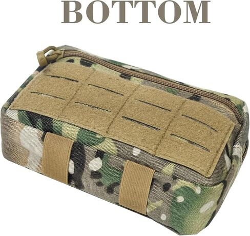 حقيبة مسؤول Molle التكتيكية مع سلاسل مفتاحين و US Flag Patch - حقيبة معدنية للليزر EDC للبقاء في الهواء الطلق ، والبقاء على قيد الحياة ، وحمل يوميًا in Kuwait