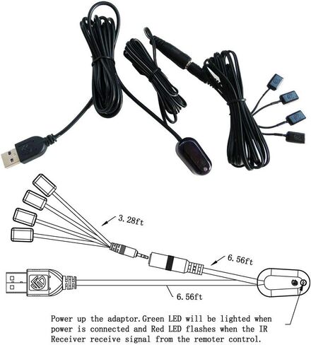 IR Repeater, IR Remote Control Extender Cable,IR Repeater Kit,IR Repeater System U101A in Saudi Arabia