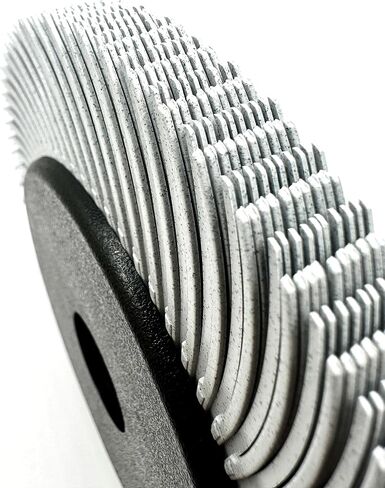 Radial Bristle Brush, 6 in x 1/2 in x 1 in 36 Grit (Brown) with Adapter (Pack of 1) in Kuwait