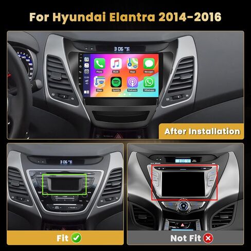 8 Core 4+64GB for Hyundai Elantra 2014-2016 Android 15 Car Stereo Wireless Apple Carplay, 9 Inch IPS Touchscreen Car Radio 59UI GPS Navigation WiFi 32EQ DSP Backup Camrea in Kuwait