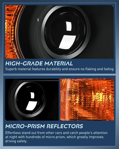 Nilight Headlight Assembly Compatible with 2014 2015 2016 2017 2018 GMC Sierra 1500 2500HD 3500HD Base Chrome Housing Amber Reflector Clear Lens Headlights Replacement in Saudi Arabia