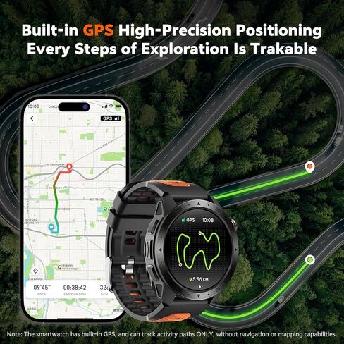 GTX2 Military Smart Watch Built-in GPS AMOLED Compass for Men in Saudi Arabia