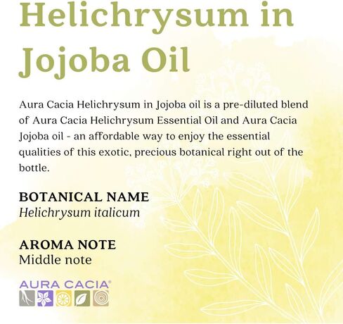 Aura Cacia Helichrysum (في زيت الجوجوبا) 0.5 FL. أوز. in Saudi Arabia