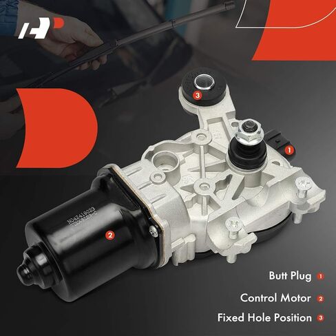 A-Premium Front Windshield Wiper Motor Compatible with Nissan Pathfinder 2013-2015 & Infiniti QX60 2014-2016, JX35 2013, 4-Pin in Saudi Arabia