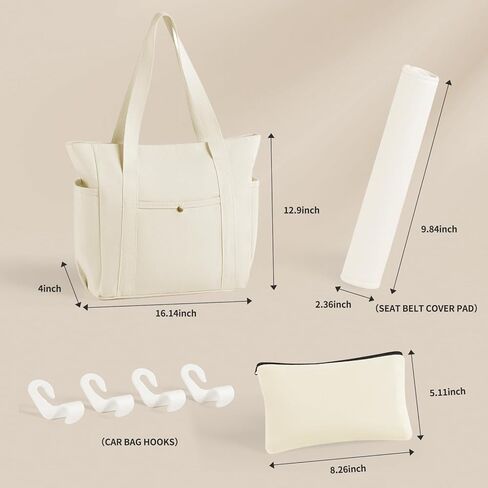حقيبة حمل من القماش السحابية وحمل السفر للنساء - هدية داخلية للسيارة مع متعددة الجيبات | معلم ، حقيبة ماما كل يوم in Kuwait
