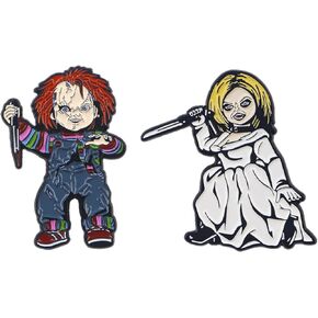 2pcs أفلام تلفزيونية رعب هالوين دبابيس ، دبوس معدني للنساء ، الرجال in Kuwait