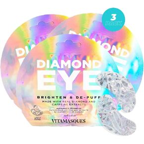 Vitamasques Under Eye Patches 3-Pack - Firming & Brightening - Anti Aging Collagen Korean Skin Care Reduce Fine Lines, Puffiness, Wrinkles & Dark Circles - Hyaluronic Acid - Vegan & Cruelty-Free in Saudi Arabia