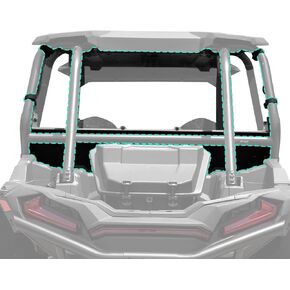 A & UTV PRO Rear Windshield for Polaris RZR XP 1000 2014-2023, Hard Coated Polycarbonate Back Window 1/5", 250x Stronger than Glass Accessories, Quick Installation 2-Piece in Saudi Arabia