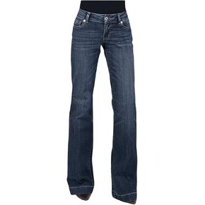 Stetson Women's 214 Trouser Flare Jeans Blue 14 REG in Saudi Arabia