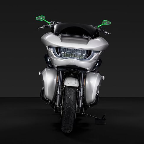 Advanblack Axion Performance Style Mirrors Universal Motorcycle Rear View Mirrors Compatible with Harley Sportster Road King Street Electra Glide Road Glide Dyna Softail Indian (Gold) in Saudi Arabia