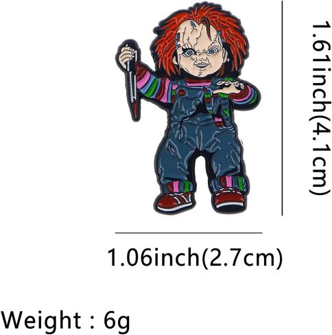 2pcs أفلام تلفزيونية رعب هالوين دبابيس ، دبوس معدني للنساء ، الرجال in Kuwait