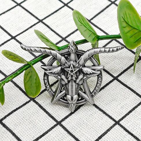 Baphomet Head Goat God Deity Enamel Pin - Gothic Series - Enamel Lapel Pin - Plated Badge for Clothing, Bags, and Lanyards in Saudi Arabia
