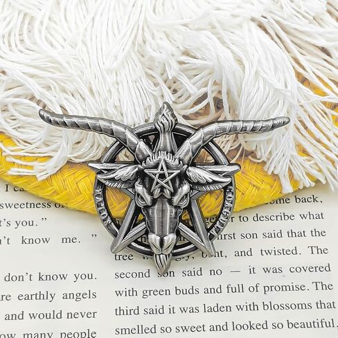 Baphomet Head Goat God Deity Enamel Pin - Gothic Series - Enamel Lapel Pin - Plated Badge for Clothing, Bags, and Lanyards in Saudi Arabia