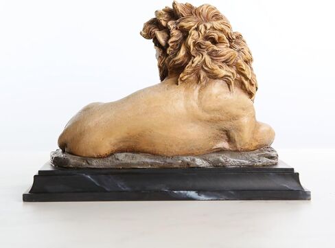 Resin Lion and Lamb Table Statue Home Decor, Christian Religious Gift (Brown) in Saudi Arabia