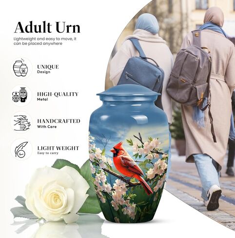 رماد الكاردينال البشري - جرة التذكار الكاردينال - الجرار الدفن للبقايا المحرقة - الجرار للرماد الأم البالغات البالغة - جرة الجثث - رماد الجنازة - جرة الكاردينال المصغرة (الحجم 3nch ، 1pcs) in Kuwait