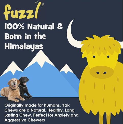 Peanut Butter Himalayan Yak Cheese Chew for Dogs - 2 Pack Medium - Yak Chews for Dogs in Kuwait