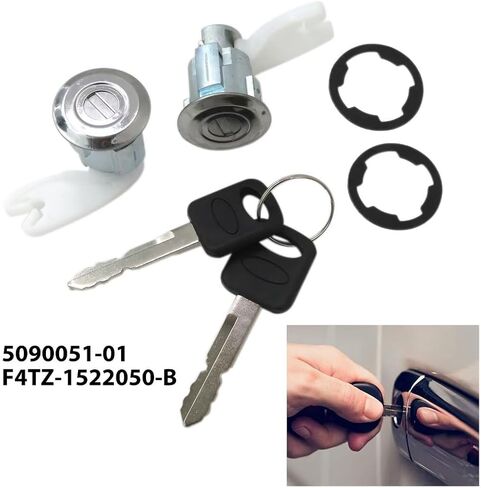 2 Sets of Door Lock Cylinder and Keys Set Repl.#F2UZ1522050A for Ford Explorer 1991-1995 US in Saudi Arabia