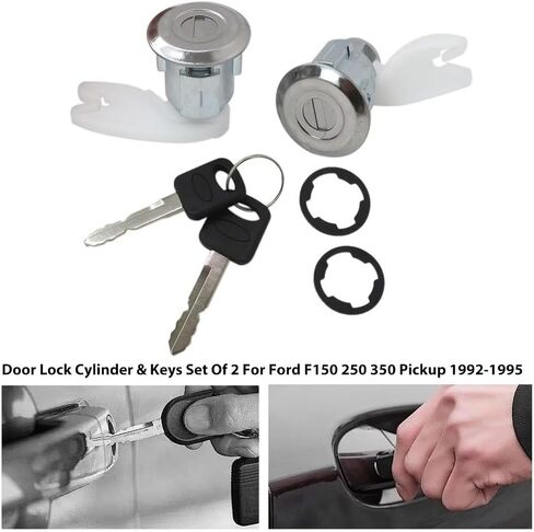 2 Sets of Door Lock Cylinder and Keys Set Repl.#F2UZ1522050A for Ford Explorer 1991-1995 US in Saudi Arabia