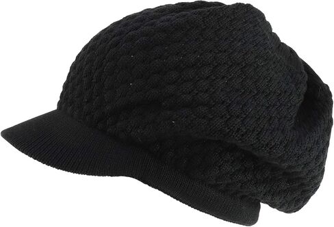 Rastafarian Dreadlock Knit Oversized Slouch Cotton Visored Beanie in Saudi Arabia