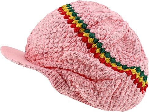 Rastafarian Dreadlock Knit Oversized Slouch Cotton Visored Beanie in Saudi Arabia