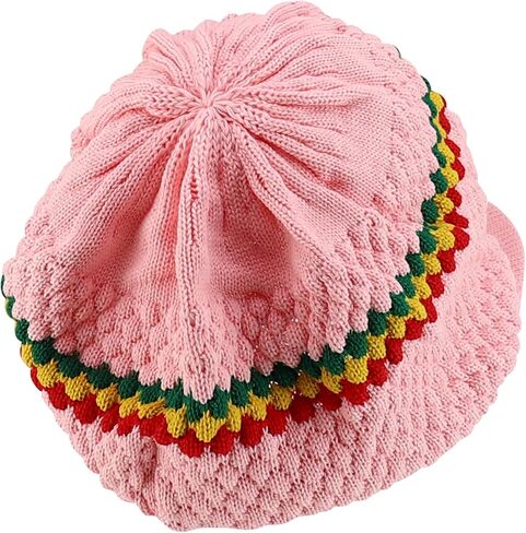 Rastafarian Dreadlock Knit Oversized Slouch Cotton Visored Beanie in Saudi Arabia