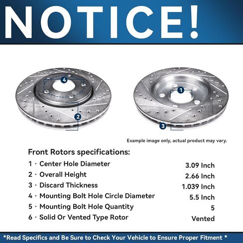 Detroit Axle - Brake Kit for Dodge Ram 1500 Durango Chrysler Aspen Drilled and Slotted Brakes Rotors Ceramic Brake Pads 5 Lugs: 13.23" inch Front & 13.86" inch Rear Rotors in Saudi Arabia