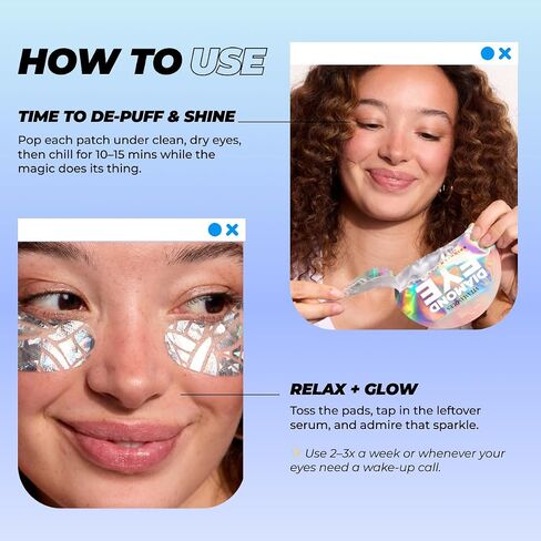 Vitamasques Under Eye Patches 3-Pack - Firming & Brightening - Anti Aging Collagen Korean Skin Care Reduce Fine Lines, Puffiness, Wrinkles & Dark Circles - Hyaluronic Acid - Vegan & Cruelty-Free in Kuwait