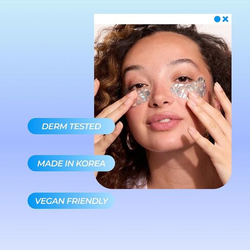 Vitamasques Under Eye Patches 3-Pack - Firming & Brightening - Anti Aging Collagen Korean Skin Care Reduce Fine Lines, Puffiness, Wrinkles & Dark Circles - Hyaluronic Acid - Vegan & Cruelty-Free in Kuwait