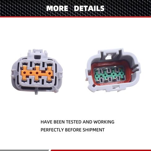 HiSport 2PCS Headlight Conversion Adapters Compatible with Nissan 350z 2003 2004 2005 HID Wiring 8 to Halogen 6 in Saudi Arabia