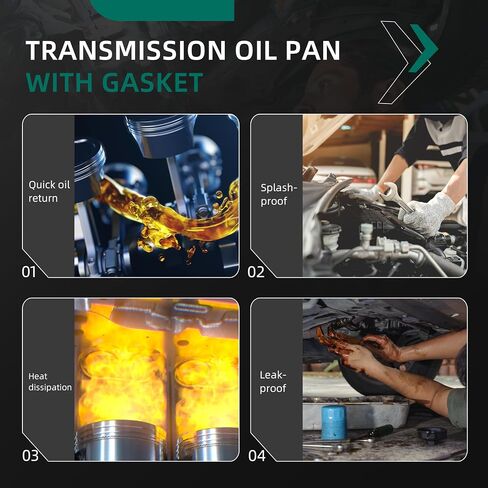 Transmission Oil Pan Kit w/Gasket & Filter Fit for Toyota Avalon/Camry/Corolla/Highlander/RAV4/Matrix/Solara/Sienna 2004-2013, Fit for Lexus ES330 3.3L/RX330 &RX350 3.5L 2004-2009 58010 265-836 in Saudi Arabia