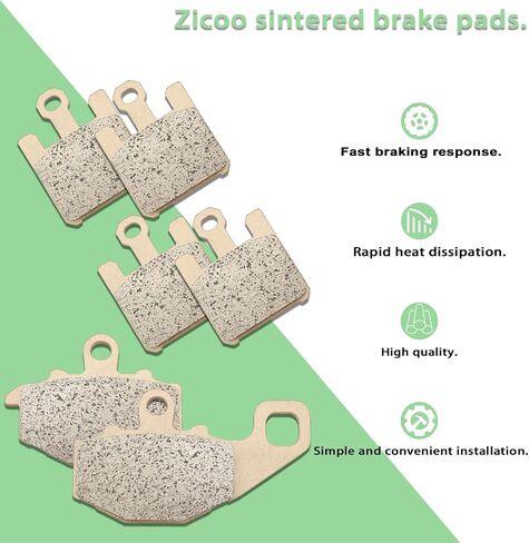 Sintered Front & Rear Brake Pads for Kawasaki ZX6R Ninja 636 ZX636 2003-2006 ZX10R Ninja ZX1000 1000 2004-2007 ZX6RR ZX600 2003-2006 in Saudi Arabia