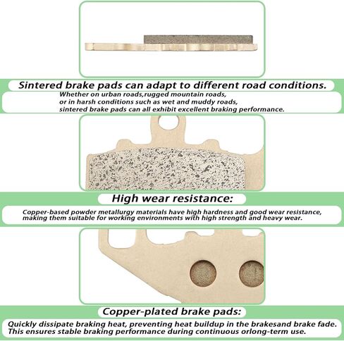 Sintered Front & Rear Brake Pads for Kawasaki ZX6R Ninja 636 ZX636 2003-2006 ZX10R Ninja ZX1000 1000 2004-2007 ZX6RR ZX600 2003-2006 in Saudi Arabia