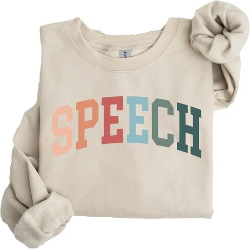 قميص معالج الكلام - أخصائي علم أمراض الكلام الملون Pullover ، والجنسين Cozy Crewneck للمحترفين SLP ، هدية مثالية in Kuwait