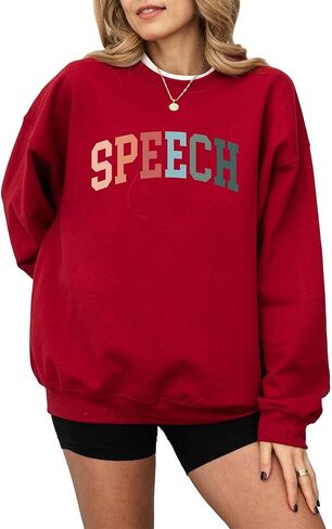 قميص معالج الكلام - أخصائي علم أمراض الكلام الملون Pullover ، والجنسين Cozy Crewneck للمحترفين SLP ، هدية مثالية in Kuwait