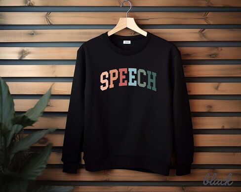 قميص معالج الكلام - أخصائي علم أمراض الكلام الملون Pullover ، والجنسين Cozy Crewneck للمحترفين SLP ، هدية مثالية in Kuwait