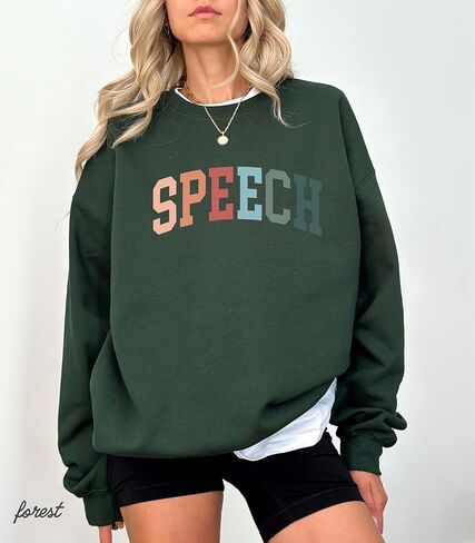 قميص معالج الكلام - أخصائي علم أمراض الكلام الملون Pullover ، والجنسين Cozy Crewneck للمحترفين SLP ، هدية مثالية in Kuwait