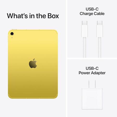Apple iPad 11-inch: A16 chip, 11-inch Model, Liquid Retina Display, 128GB, Wi-Fi 6, 12MP Front/12MP Back Camera, Touch ID, All-Day Battery Life — Yellow with AppleCare+ (2 Years) in Saudi Arabia