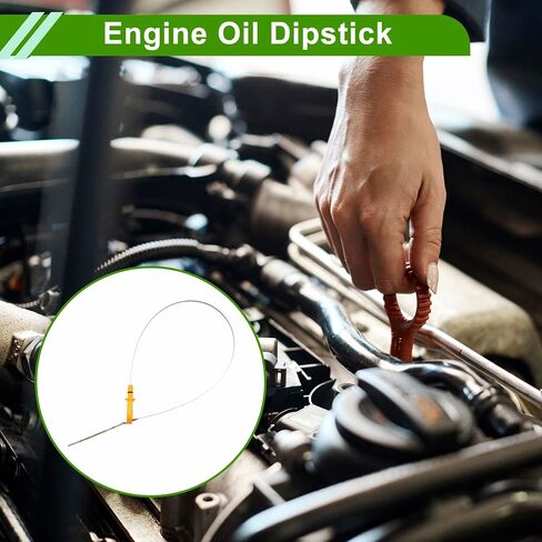 Engine Oil Dipstick for Ford for Ranger 4 Cyl 2.3L, 4 Cyl 2.3L NA Petrol 2001-2011 Orange Oil Level Dip Stick Double Hole Indicator Plastic Metal 1 Pc in Saudi Arabia