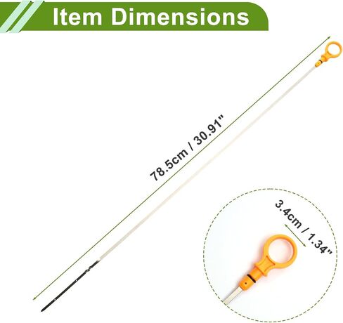 Engine Oil Dipstick for Ford for Ranger 4 Cyl 2.3L, 4 Cyl 2.3L NA Petrol 2001-2011 Orange Oil Level Dip Stick Double Hole Indicator Plastic Metal 1 Pc in Saudi Arabia
