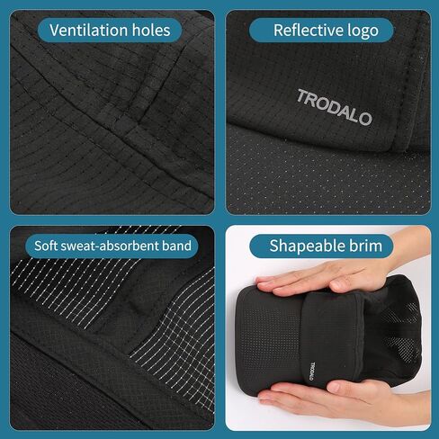 قبعة بيسبول خفيفة الوزن للنساء الرجال ، تجفيف سريع القبعات UPF50+ قبعات التنس قابلة للطي قبعة رياضية للهواء في الهواء الطلق in Kuwait