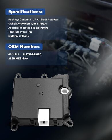 Lujuntec A/C Havc Heater Clend Actuator Presentive 604-213 1L2Z19E616BA 2L2H19E616AA for 2002-2011 for Ford/Lincoln/for Mercury Models | مباشرة ملائمة HVAC Control Control Air Air Artuator in Saudi Arabia