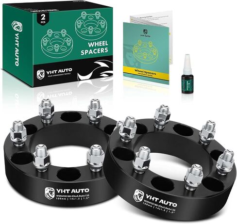 YHTAUTO 6x5.5 to 6x135 Wheel Adapters 1.5 inch Fits Chevy Silverado 1999-2000 C2500, GMC Sierra 2007-2018, Cadillac Escalade, Forged Wheel Tire Spacers w/ M14x1.5 & 12.9 Studs, 108mm Bore 6 Lug 4PCS in Saudi Arabia