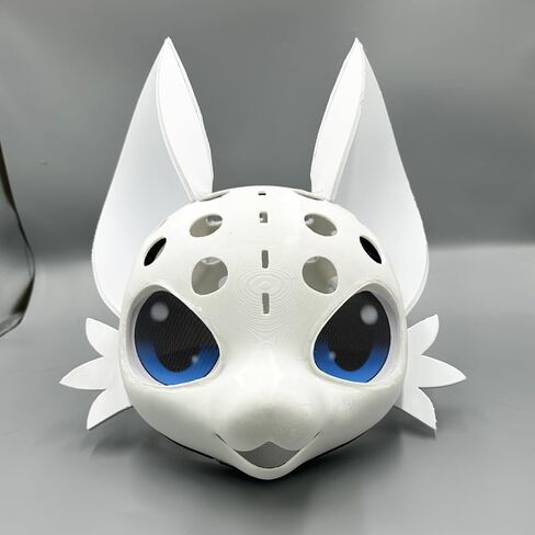 قاعدة فراء رأس القاعدة فروي القناع 3D طباعة البلاستيك DIY الأزياء الأزياء الدعائم cosplay for fursuit in Saudi Arabia