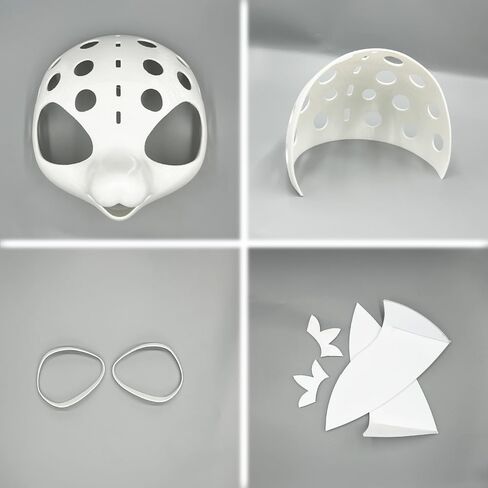 قاعدة فراء رأس القاعدة فروي القناع 3D طباعة البلاستيك DIY الأزياء الأزياء الدعائم cosplay for fursuit in Saudi Arabia