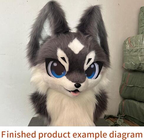 قاعدة فراء رأس القاعدة فروي القناع 3D طباعة البلاستيك DIY الأزياء الأزياء الدعائم cosplay for fursuit in Saudi Arabia